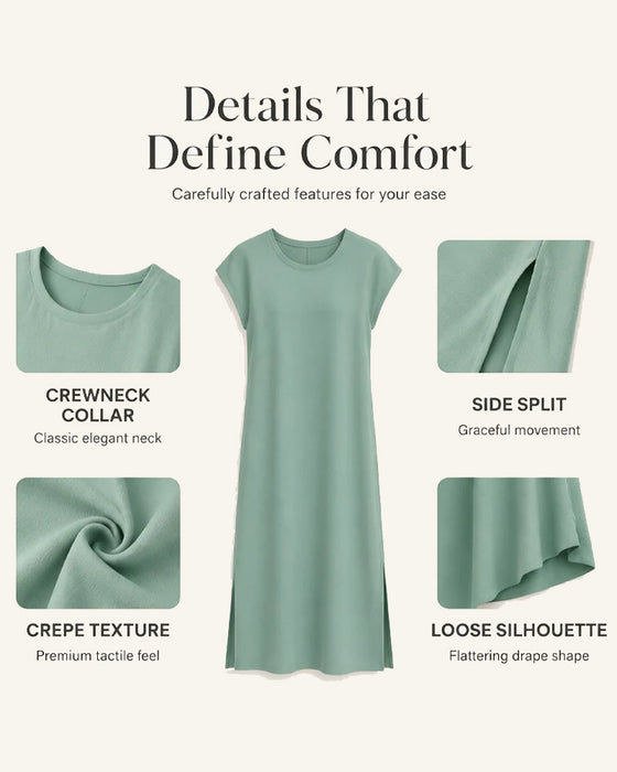 Robe Midi Longueur Fente Lâche