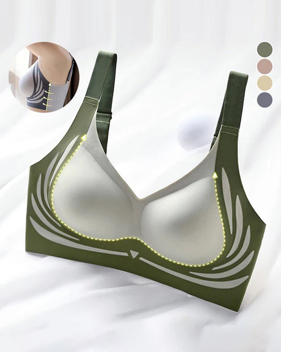 Soutien-gorge push-up sans armatures liftant anti-relâchement