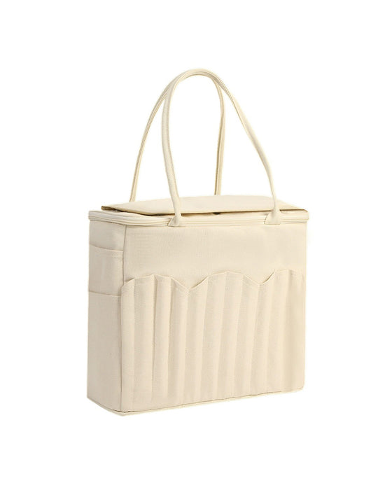 Sac De Rangement En Toile Pour Laine Avec Poches À Aiguilles