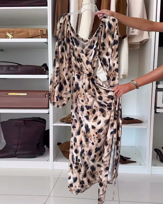 Robe Sexy Col V Imprimée