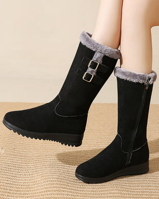 Bottes de Neige Femme Tendance Haute Cheville