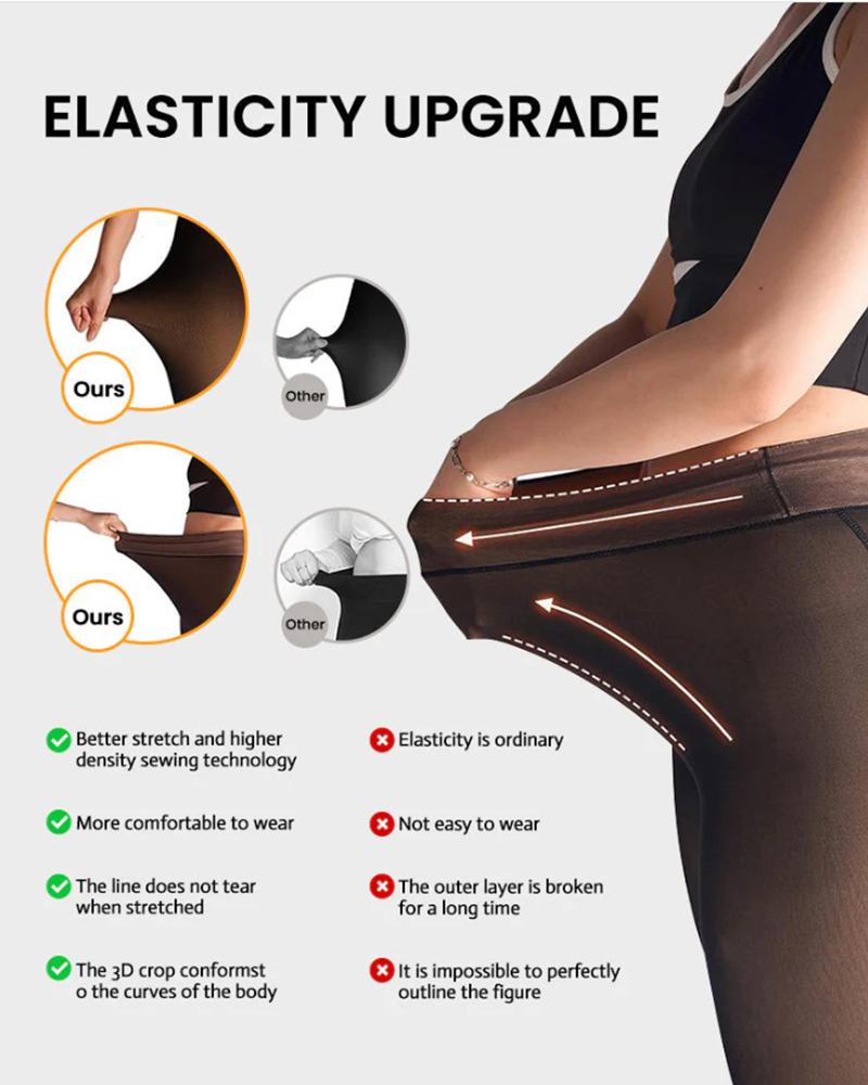 Leggings Magiques Doublés En Polaire Collants En Polaire Confortables