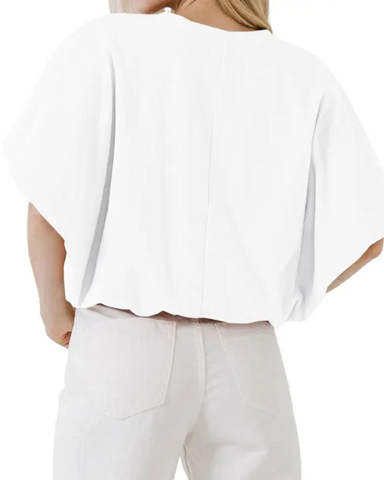 Haut Unie Manche Bouffante Court