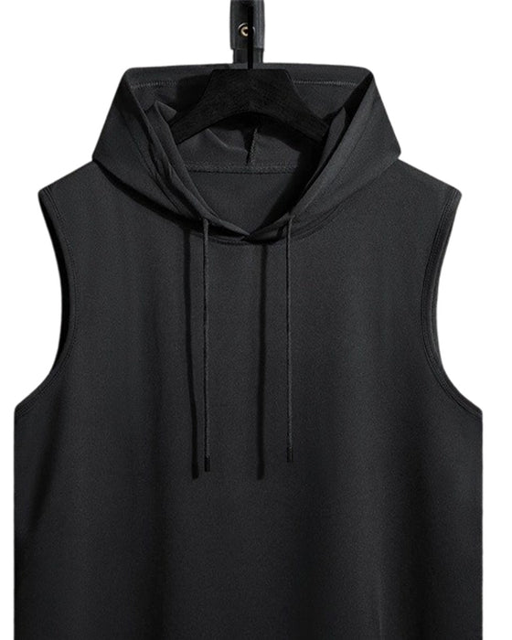 Tank Top Capuche Cordon Sans Manches Sport