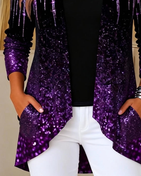 Haut Irrégulier Faux Deux-Pièces Imprimé