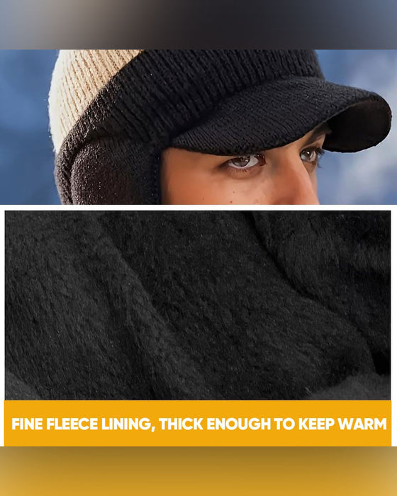 Bonnet Thermique Coupe-Vent D'hiver Avec Visière