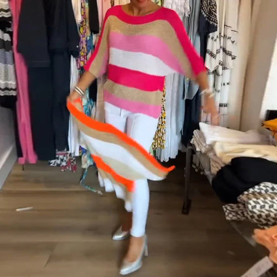 Haut ras du cou bloc de couleur