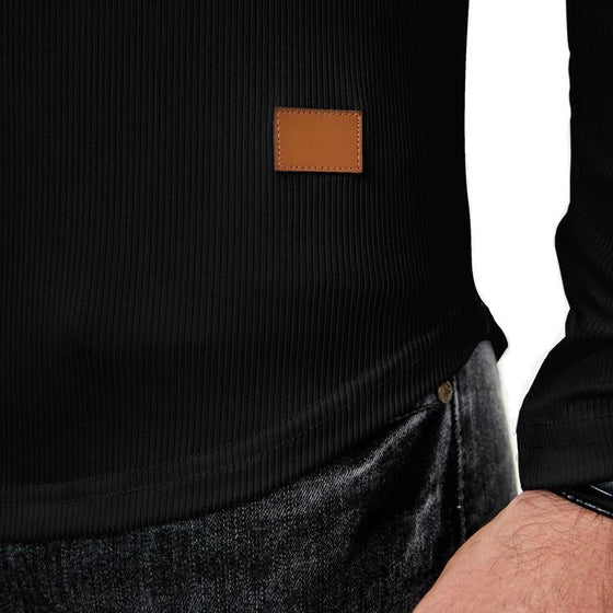 Chemise Homme Slim Fit Col V Longline Muscle