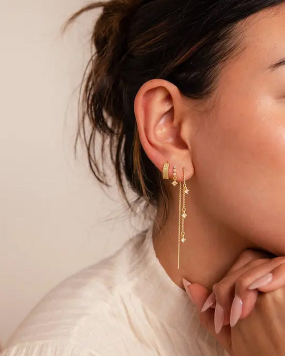 3 Couches Chaîne Boucles D'Oreilles Pour Femmes