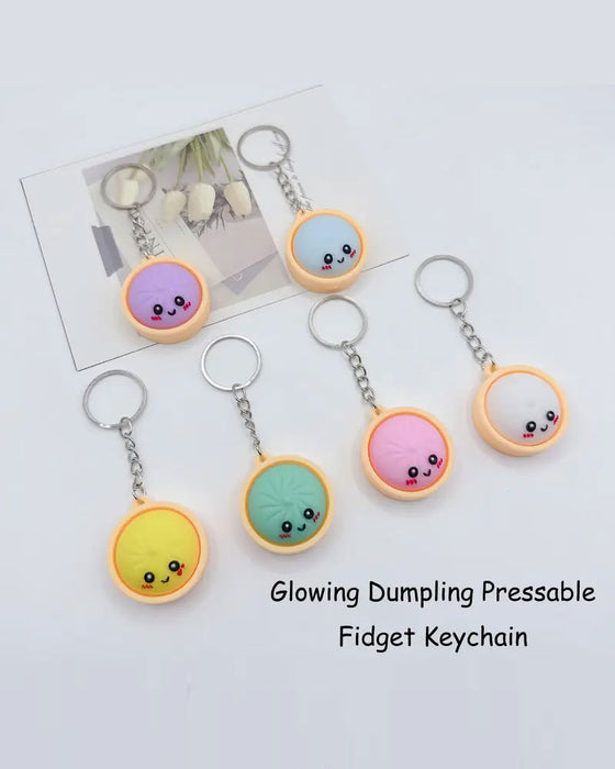 Mignon Dumpling Pressable Lueur Squishies Fidget Porte-Clés