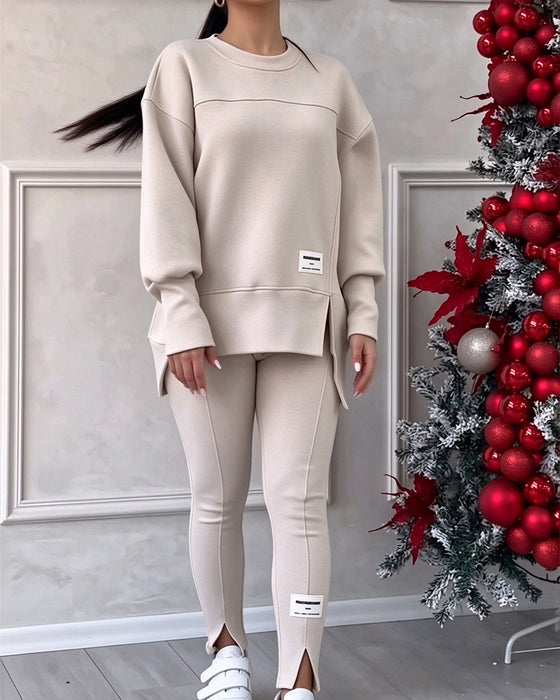 Ensemble Sweatshirt Imprimé Et Pantalon De Jogging