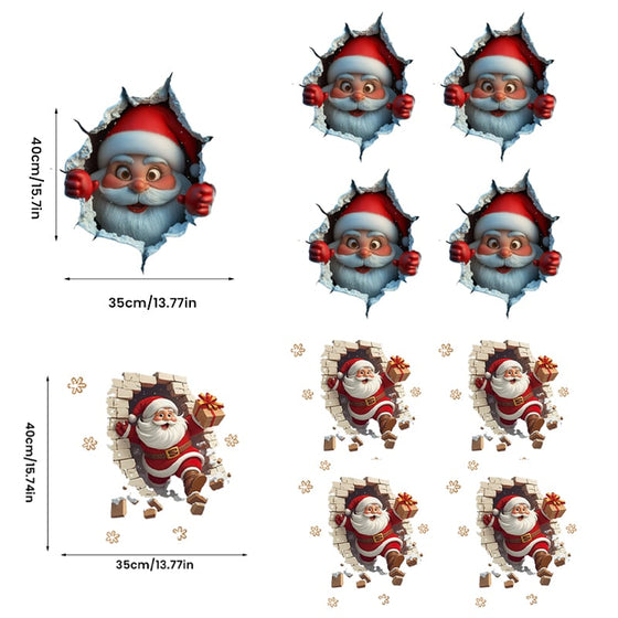Ensemble d’Autocollants Muraux Père Noël