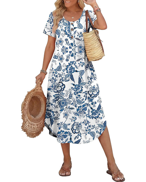 Robe Ourlet A Imprimé