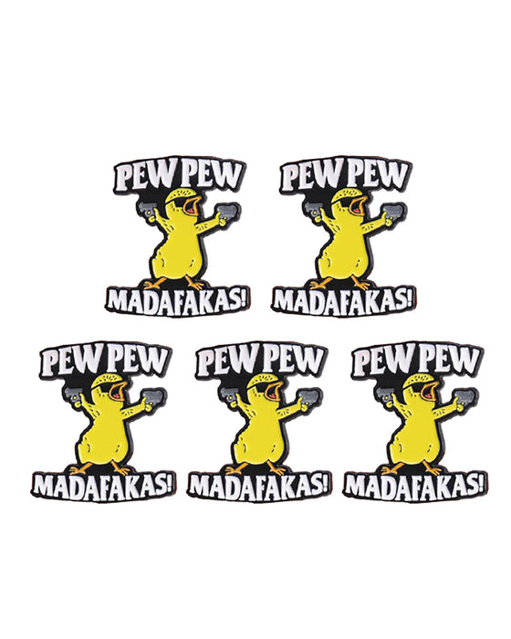 Broche avec Lettre & Design de Canard Cartoon