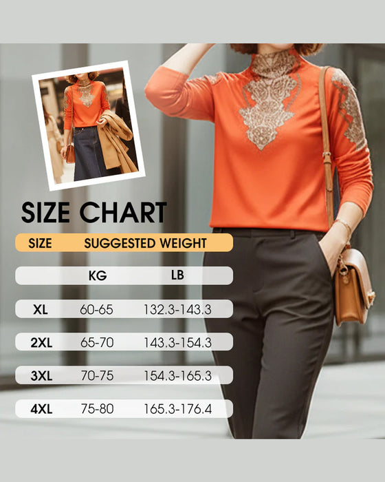 Haut Élégant Imprimé Cintré Femme Col Montant