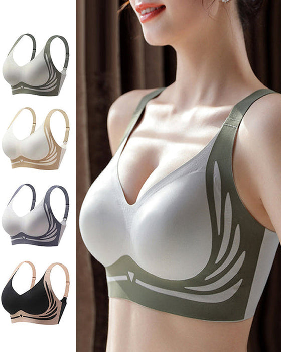 Soutien-gorge push-up sans armatures liftant anti-relâchement