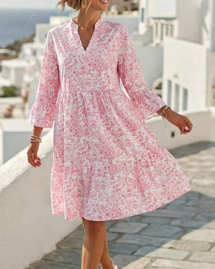 Robe Fleuri Col V Gâteau