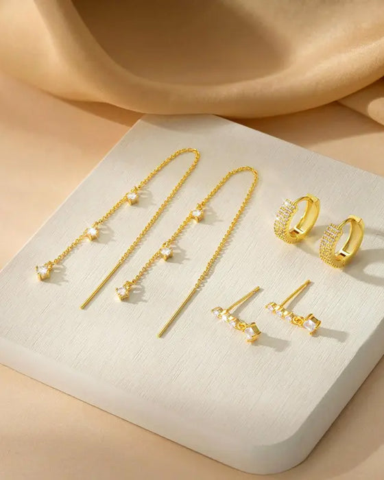 3 Couches Chaîne Boucles D'Oreilles Pour Femmes