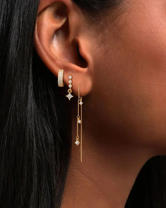 3 Couches Chaîne Boucles D'Oreilles Pour Femmes