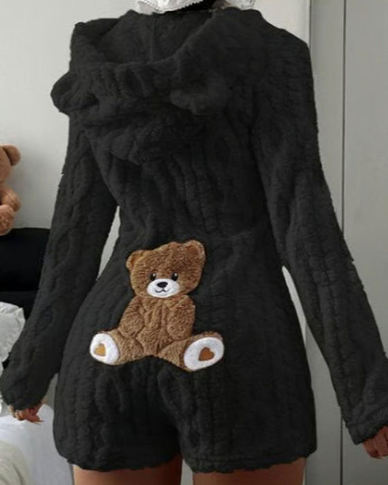 Combinaison Unie Capuche Polaire