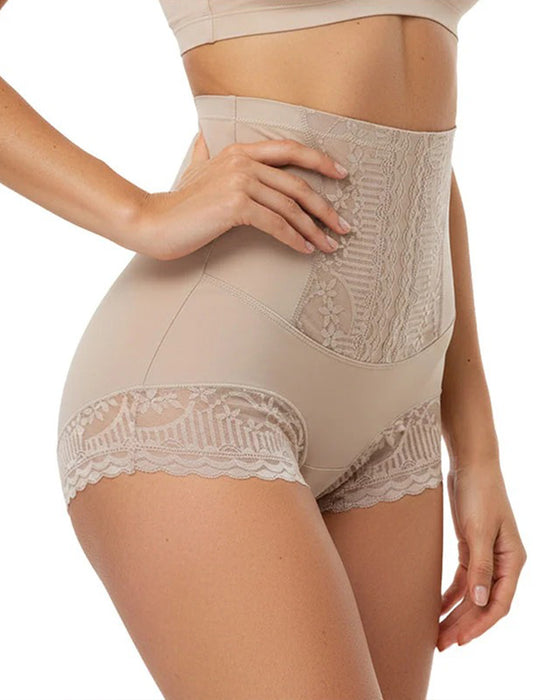 Slip Dentelle Taille Haute Pour Femme Qui Affine Le Ventre Et Galbe Les Fesses