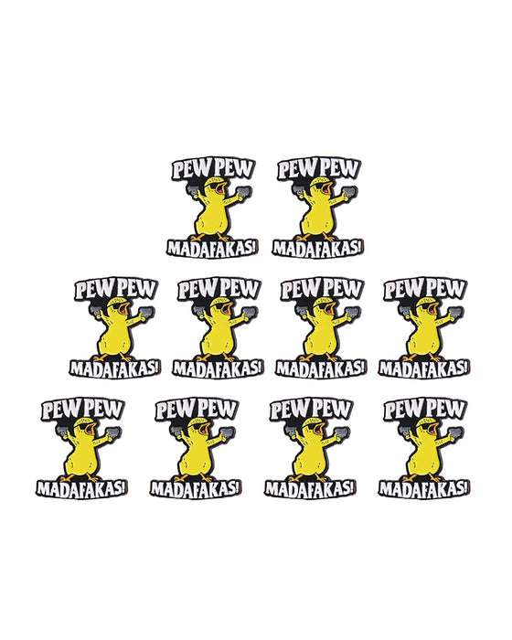 Broche avec Lettre & Design de Canard Cartoon