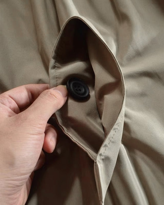 Imperméable Long Manteau | Homme Isolé Bouton Veste Vêtements D'Extérieur