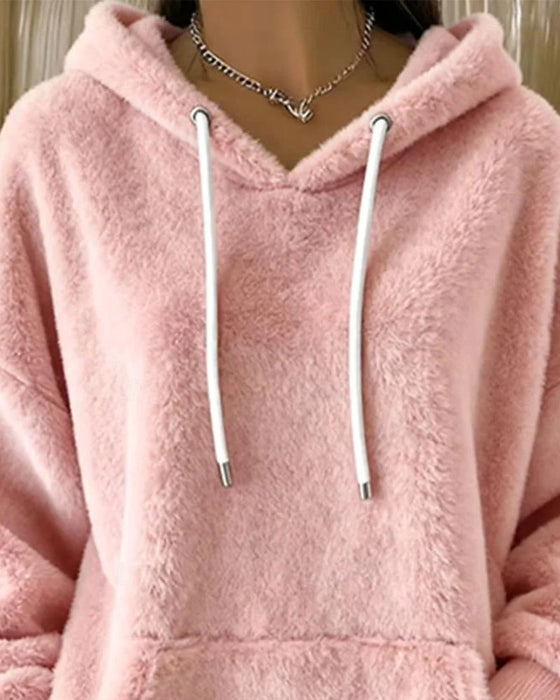 Hoodie Peluche Capuche Décontracté