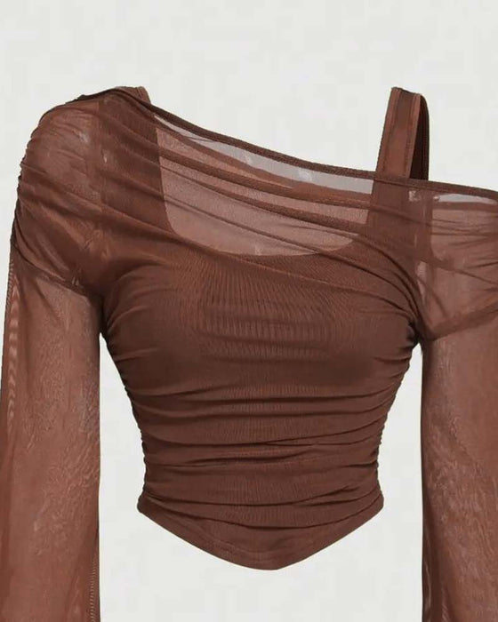 Chemisier Maille Volanté Manche Longue Cami