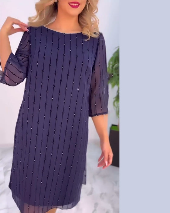 Robe Unie Plissée
