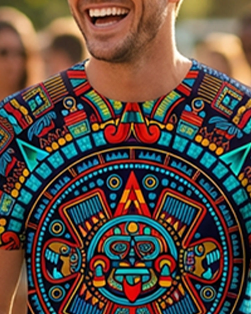 T-Shirt Col Rond Imprimé Homme
