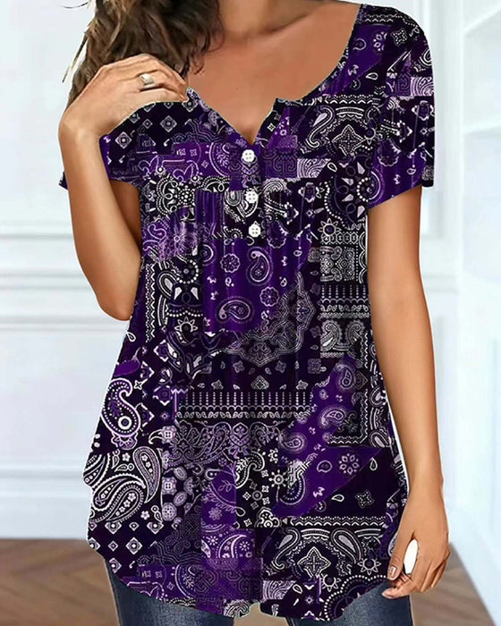 T-Shirt Femme Col En V Décontracté