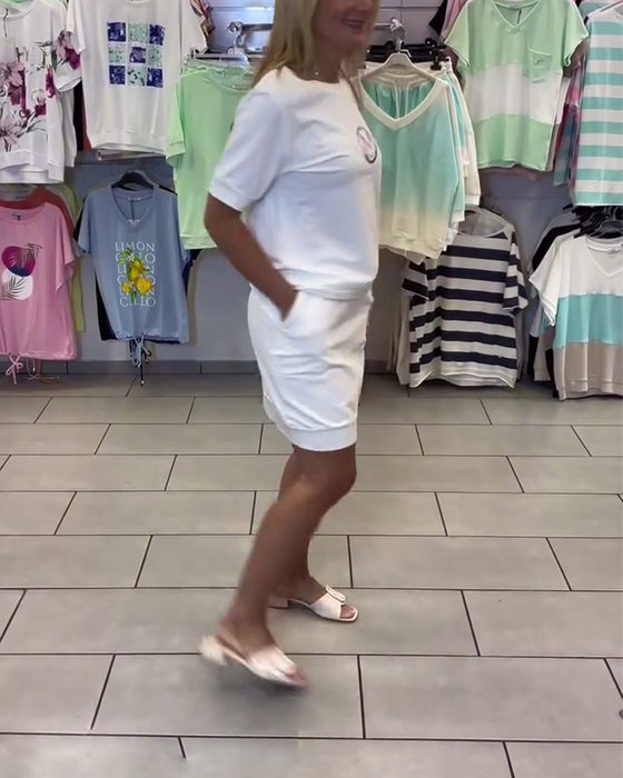 Costume Imprimé Élégant Décontracté