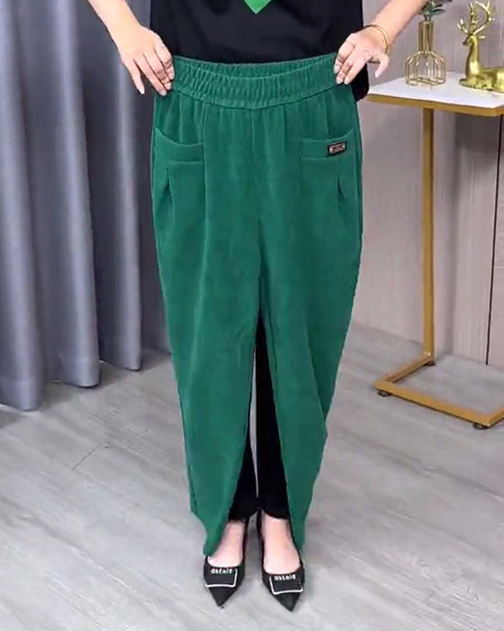 Pantalons Skinny Extensibles Unis