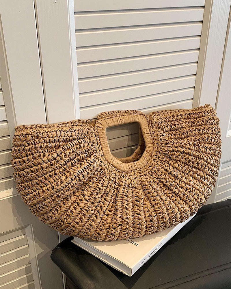 Sac En Forme De Lune Paille