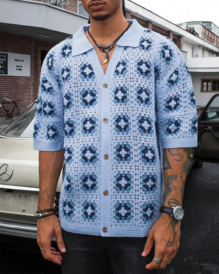 T-Shirt Col En V Découpé Imprimé Chemise