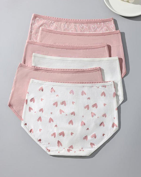 Culotte Femme Mignon Amour Imprimé Doux Respirant