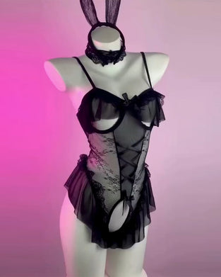 Ensemble De Lingerie Sensuelle À Accès Facile