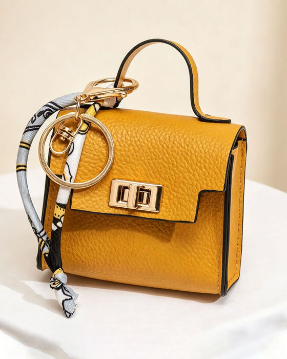 Porte-Clés Mini Sac Carré Pendentif