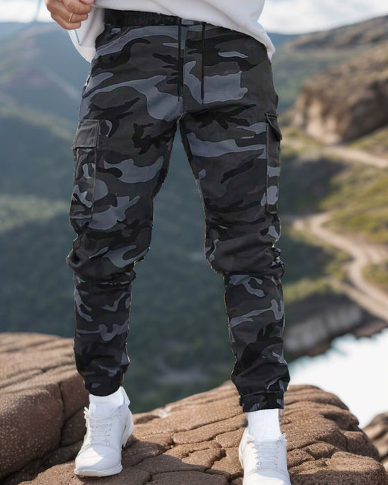 Pantalon Camouflage Motif Décontracté Travail