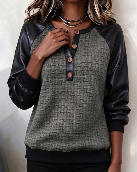 Haut Patchwork Manche Raglan