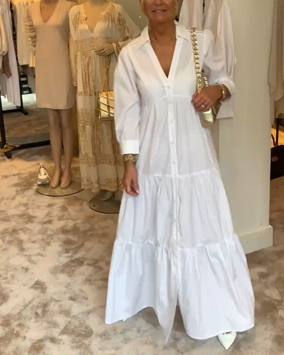 Robe avec boutons et revers