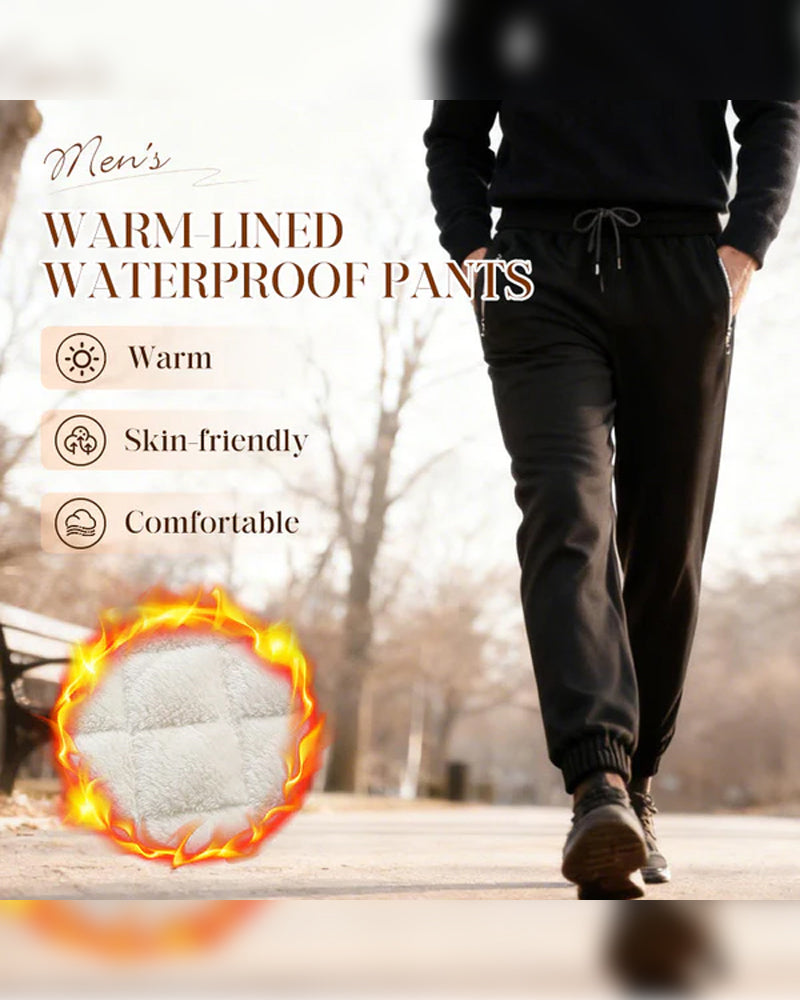 Pantalon Homme Doublure Chaude Imperméable Cordon