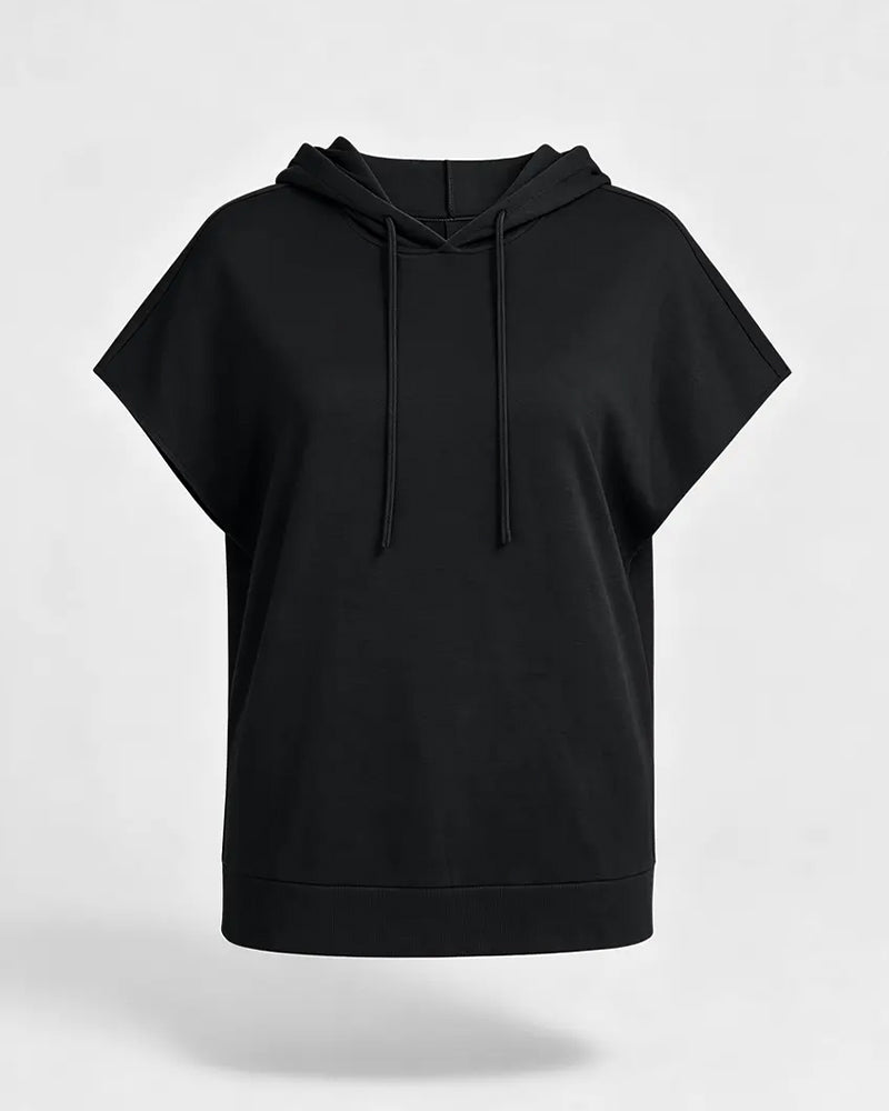 Hoodie Unie Décontracté Manche Courte