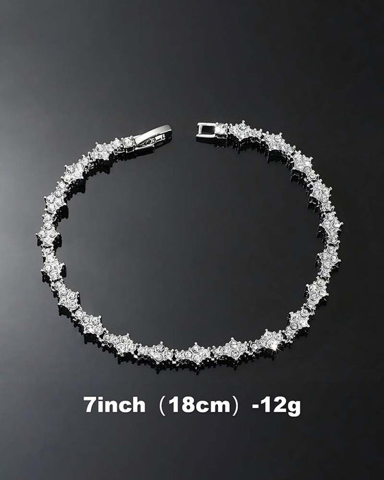 Bracelet Classique Étincelant Zircone Cubique Commémoratif
