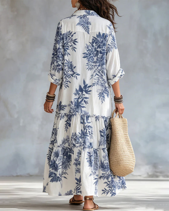 Robe Décontractée Imprimée À Revers