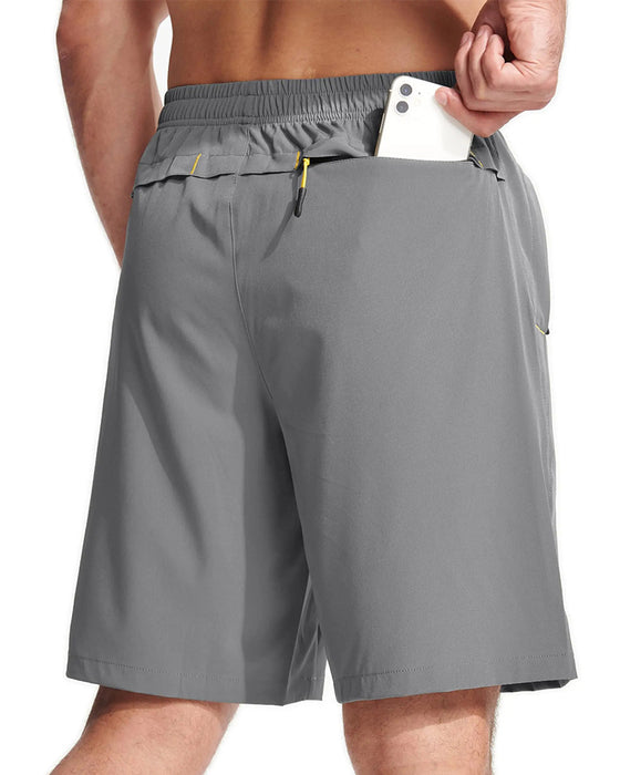 Short Taille Élastique Cordon Fermeture Éclair Sport