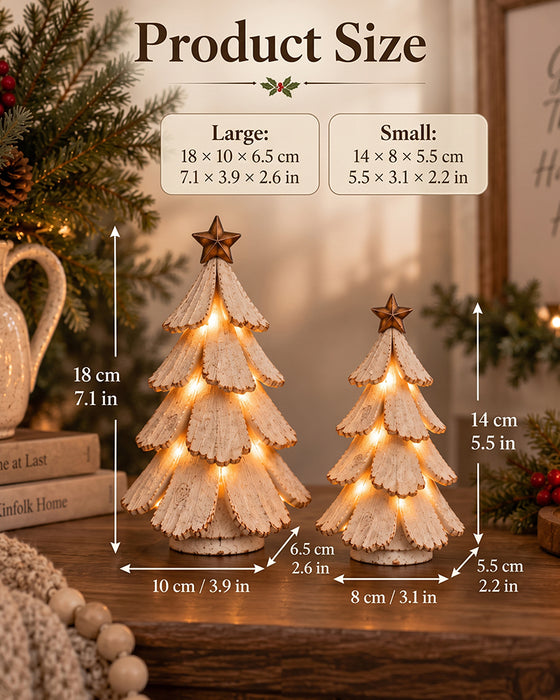 🎄🌙 Figurine Vintage De Sapin De Noël Lumineux