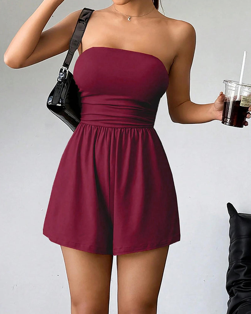 Jumpsuit Bandeau Style Une Pièce Court