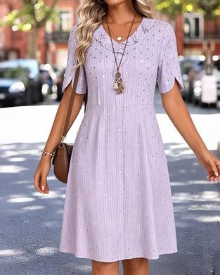 Robe Ligne Volant Coupe A